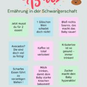 Bullshit-Bingo Ernährung in der Schwangerschaft