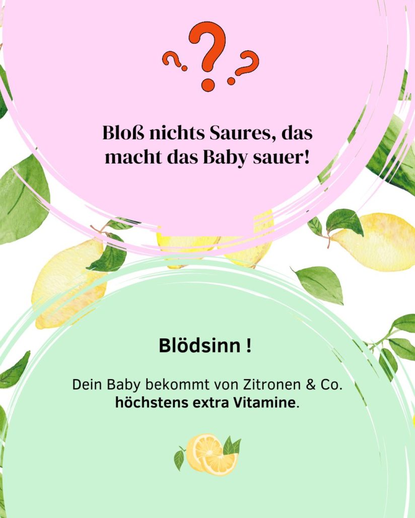 Bullshitbingo Schwangerschaft: saures Essen