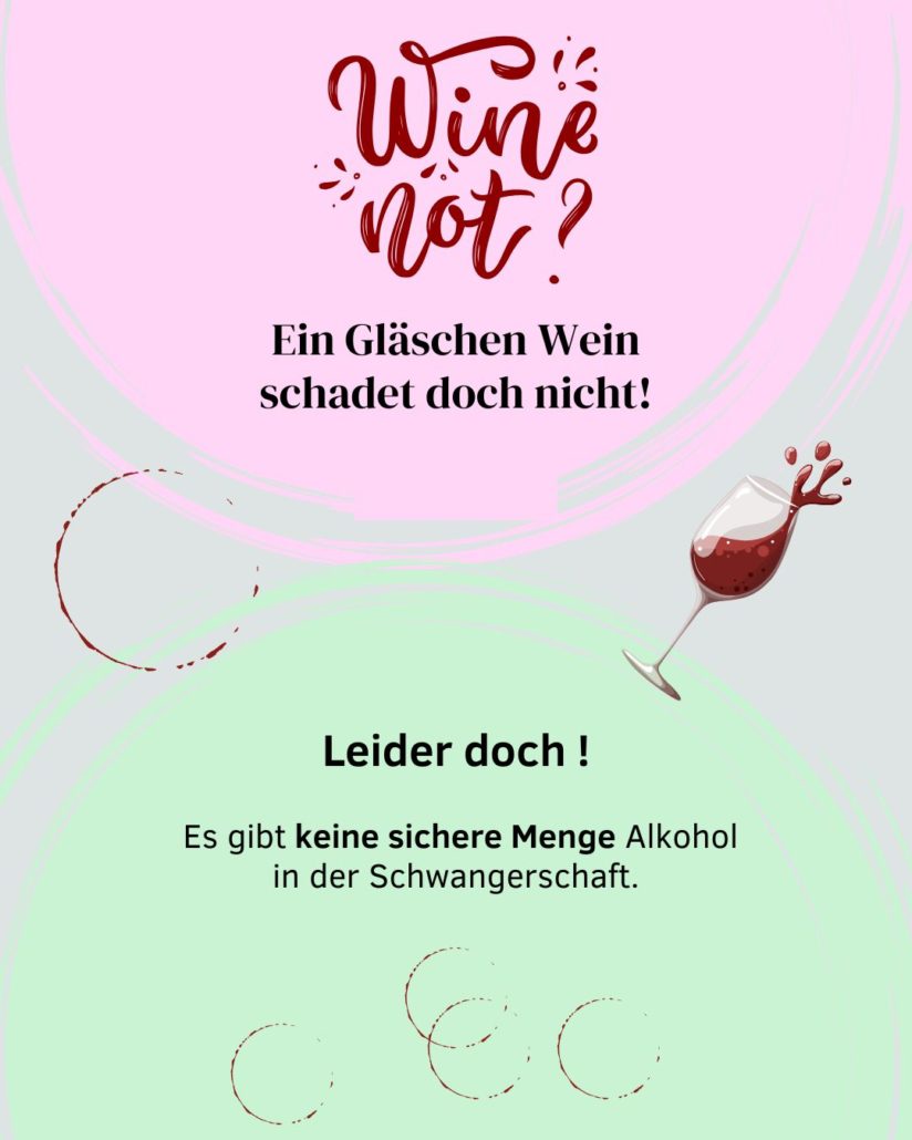 Bullshitbingo Schwangerschaft: ein Gläschen Wein schadet doch nicht