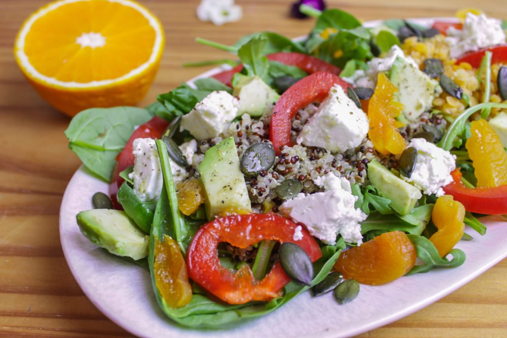 Salat mit Spinat
