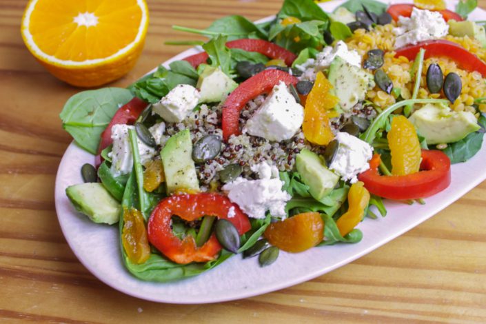 Eisenreicher Salat für Schwangere Salat mit Spinat