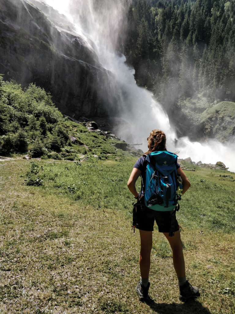 schwanger wandern zu den Krimmler Wasserfällen