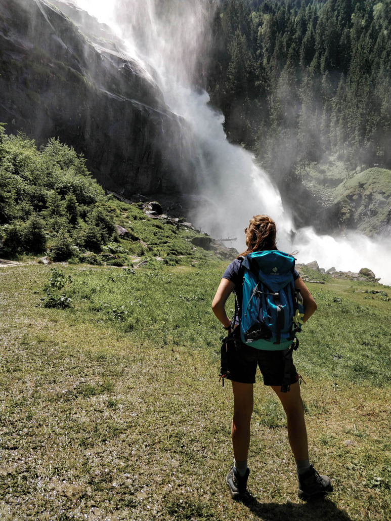 schwanger wandern zu den Krimmler Wasserfällen