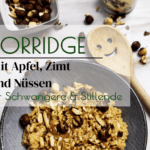 Apfel Zimt Porridge Haferflocken zum Frühstück
