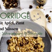 Apfel Zimt Porridge Haferflocken zum Frühstück