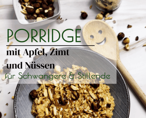 Apfel Zimt Porridge Haferflocken zum Frühstück