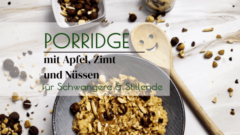 Apfel Zimt Porridge Haferflocken zum Frühstück
