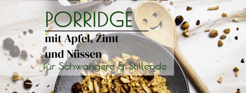 Apfel Zimt Porridge Haferflocken zum Frühstück
