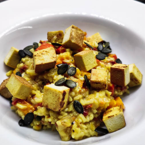 Kürbisrisotto für Schwanger Risotto mit getrockneten Tomaten