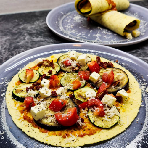 italienische Wraps mit Pestoi Wraps mit Zucchini