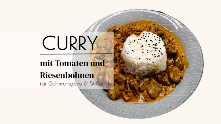Bohnen Curry mit Kokosmilch günstiges Gericht serviert mit Reis