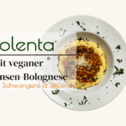 vegane Linsenbolognese Rezet mit Polenta