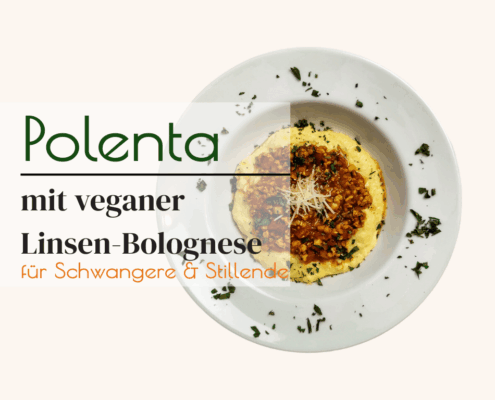 vegane Linsenbolognese Rezet mit Polenta