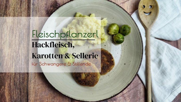 Rezept Faschierte Laibchen mit Karotten ein Fleischpflanzerl Rezept serviert mit Kartoffelbrei und Rosenkkohl