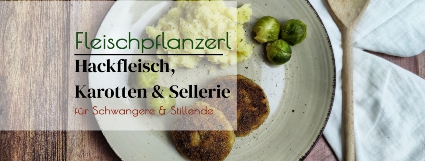 Rezept Faschierte Laibchen mit Karotten ein Fleischpflanzerl Rezept serviert mit Kartoffelbrei und Rosenkkohl
