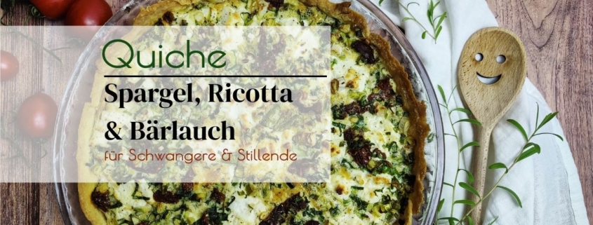 Spargel Quiche mit Bärlauch und Ricotta Rezept für Schwangere